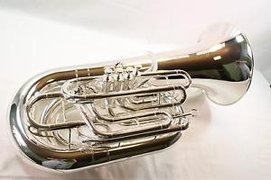 Jupiter JCB-584S Professional 5 Valve CC Tuba BRAND NEW SILVER PLATE QuinnTheEsk