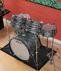 Vintage Ludwig Blue Oyster Pearl Hollywood Drum Kit