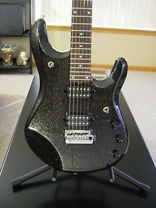 EBMM John Petrucci black sparkle RARE loaded jp6 guitar piezo trem dimarzio pup