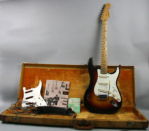 1958 Fender Stratocaster Vintage American Electric Guitar Sunburst OHSC PRE CBS