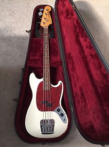 1994 Olympic White Fender Mustang Bass