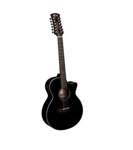 Venus Eclipse - 12 string acoustic guitar [FECV12] Black ebony finish - open box