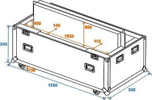 ROADINGER Flightcase 2x LCD ZLD32/42