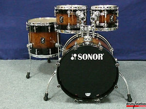 Sonor ProLite Shellset in "Walnut Brown Burst"  -  20,10,12,14"