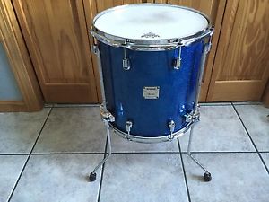Yamaha Maple Custom Absolute 14x14 Floor Tom Drum Blue Sparkle Minty MIJ