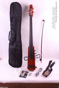 4/4 New Electric Cello Silent Powerful Sound Ebony Part Hand Play #15