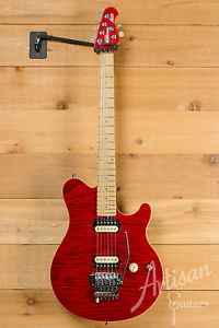 Ernie Ball Music Man Axis Electric Guitar Translucent Red Finish Pre-Owned 2008