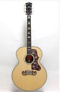 Gibson SJ-200 ABALONE CUSTOM w/hard case F/S Guiter Bass From JAPAN #Q768