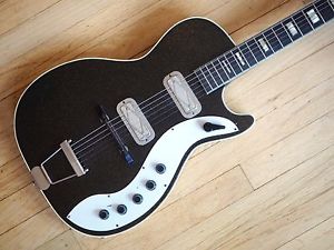 1960 Silvertone Stratotone Jupiter 1423 by Harmony H49 Vintage Guitar Minty