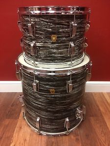 1960s Ludwig oyster black pearl 9x13 rack tom & 16x16 floor tom vintage drums