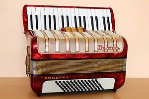 Accordion Hohner Concerto II 72 bass Akkordeon Fisarmonica + Case Free Shipping!