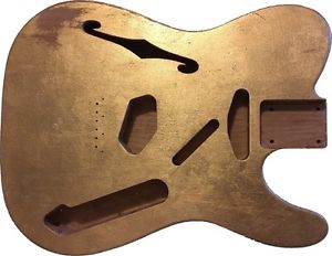 Body guitar CUSTOM ORDER Fender Telecaster Thinline style RELIC GOLD LEAF aged