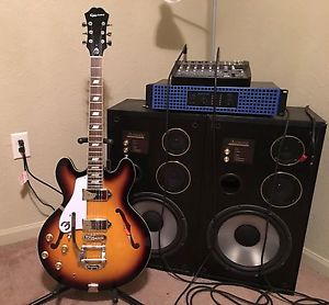 LH Epiphone, Casino, Limited Edition, Vintage Sunburst with extras and hard case