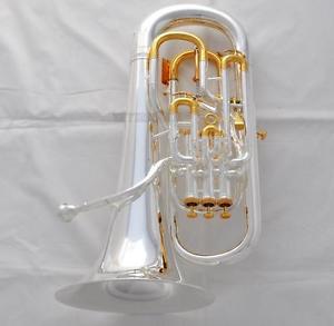 Professional Compensating System Euphonium Silver Gold Trigger Key + Wheel Case