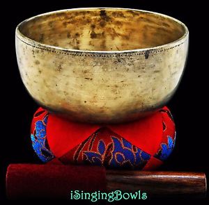 Antique Tibetan Singing Bowl: Thado 7 1/4" circa 17th century, A#3 & E5