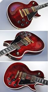 1995 Gibson Les Paul Custom Wine Red TIGER FLAME ~~MINT~~ 1990s Electric Guitar