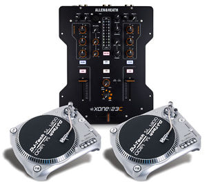 2 DJ TECH SL1300 MK6 USB DIR DRIVE TURNTABLES + XONE 23C DJ MIXER Authorized DLR