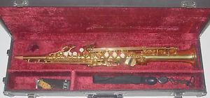 Yamaha YSS-475 Soprano Saxophone Excellent w/ reeds, strap , mouthpiece, stand