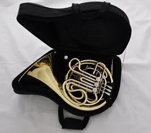Professional JINBAO Double French Horn Gold Lacquer Finish F/Bb 4 Key with Case