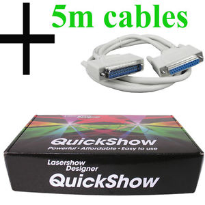 Pangolin QuickShow FB3 Laser Show Designer Software + 5M/16ft ILDA cables