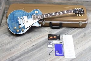 MINTY! 2015 Gibson 100th Commemorative Limited Les Paul Traditional Ocean Blue