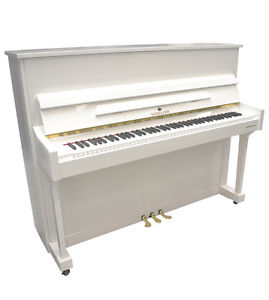 Schiller Performance 48" Upright Piano White Polish