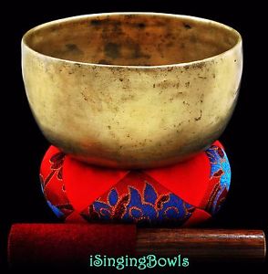 Antique Tibetan Singing Bowl: Thado 7 1/8" circa 17th century, G#3 & D5. VIDEO
