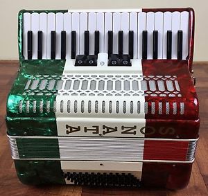 Sonata Piano Accordion 72 Bass 34 Keys 5 Switches - Red/White/Green