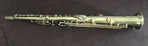 1925 C.G. CONN PROFESSIONAL GOLD SOPRANO SAXOPHONE VERY NICE