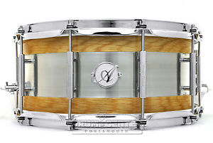 Acoutin Ply Oak/Brushed Stainless Steel Snare Drum 14x6.5 - ACPOKBS1465
