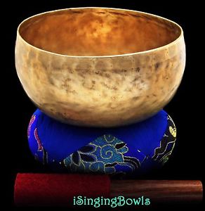 Antique Tibetan Singing Bowl: Lotus 7 1/4", circa 19th Century, C3 & F#4. VIDEO