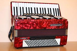 Weltmeister Stella 120 Bass LMMH Accordion Akkordeon Fisarmonica Red