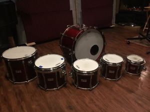 "Original" Yamaha Recording Custom Cherry Piano Finish Birch Drums And Cases