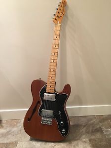 1972 Fender Telecaster Thinline vintage guitar w/case. Wide range humbuckers!