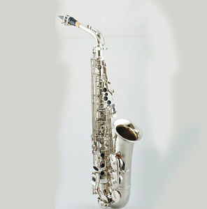 Professional High-Grade Nickel Plated U-Shape E Flat Brass Alto Saxophone #