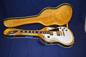 Burny RLC-65 Les Paul Custom electric guitar Alpine White with HSC MIJ