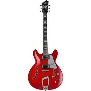 Hagstrom Super Viking Semi-Hollow Flame Maple Electric Guitar - WILD CHERRY