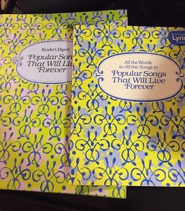 Readers Digest Songbook, "Popular Songs That Will Live Forever" With lyrics Book