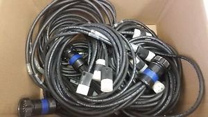 Used Lot of 6 Socapex to Edison Break-In and Outs for Stage Lighting Use