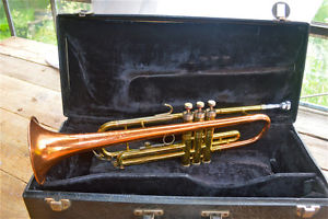 1960's CONN DIRECTOR SHOOTING STARS TRUMPET WITH COPPER BELL! PLAYS WELL! $425