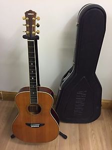 yamaha acoustic guitar LS-400VT hand crafted in japan with hard case & upgrades