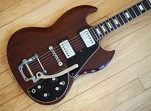1972 Gibson SG Deluxe Vintage Electric Guitar Cherry w/ Factory Bigsby & T Tops