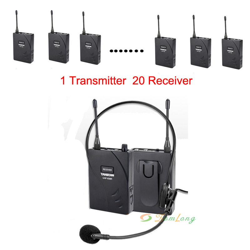 Takstar UHF-938 Assistive Listening Tour Guide Translation System 20 Receivers