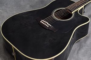 AKAMINE DMP861C BL Acoustic Electric Guitar W/Hard Case Used Japan Mint