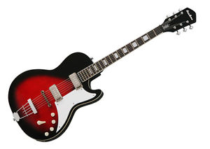 Airline Jupiter Redburst Halbakustische E-Gitarre