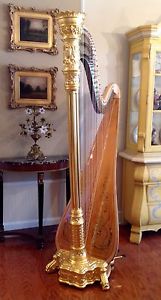 Fully Restored Lyon And Healy Style 22 Semi Grand Pedal Harp