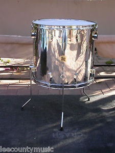 1970's FIBES CHROME OVER FIBERGLASS 18" FLOOR TOM for DRUM SET LOT# K229