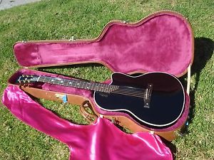 Gibson Chet Atkins SST Gloss Black Acoustic Electric Star Inlays - Ebony Board
