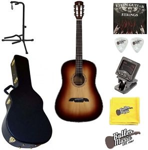 Alvarez ARDA1965 Top Slope Acoustic Dreadnought Guitar w/BK Hard case + More