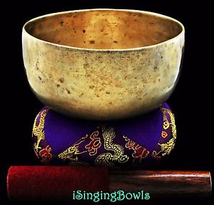 Antique Tibetan Singing Bowl: Thado 6 3/4", circa 17th Century, G#3 & D5. VIDEO
